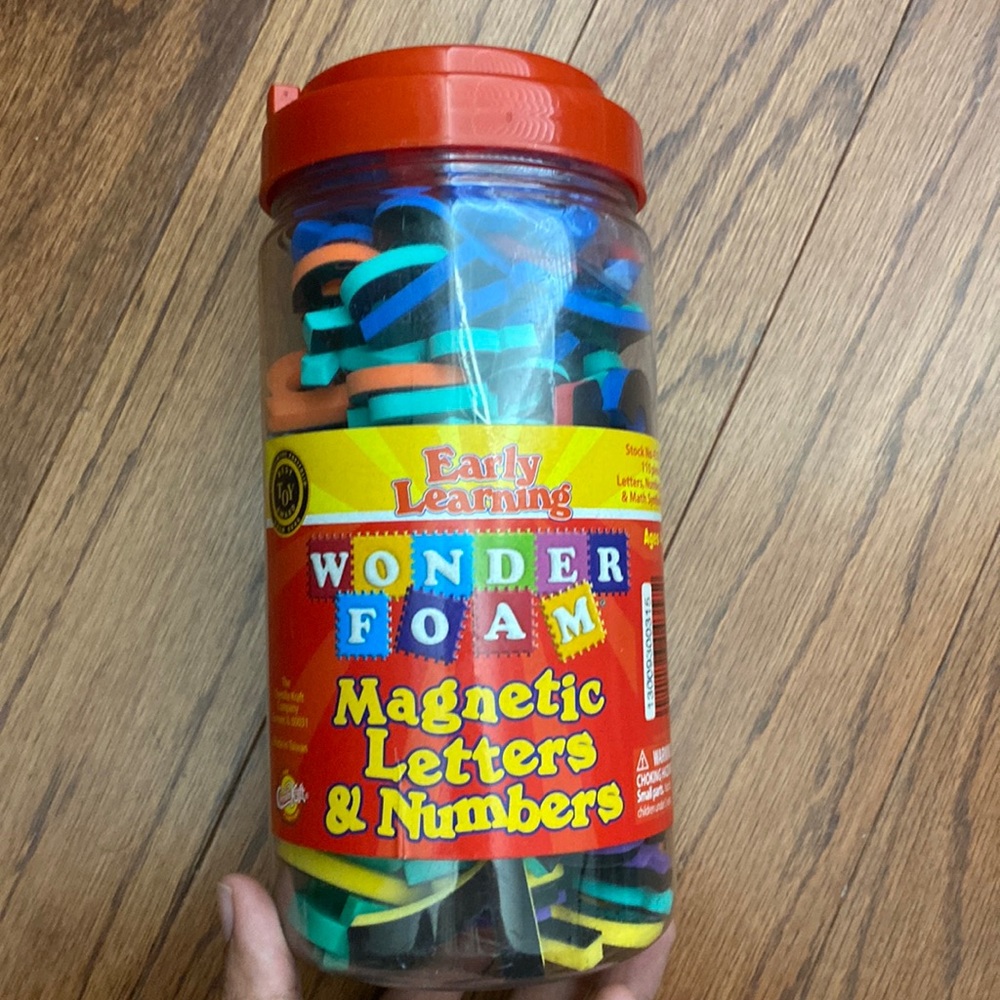 WONDER FOAM letters and numbers